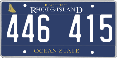 RI license plate 446415