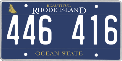 RI license plate 446416
