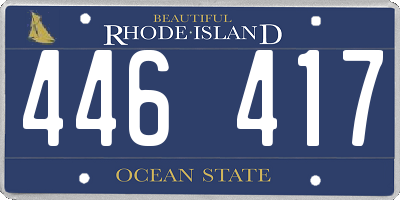 RI license plate 446417