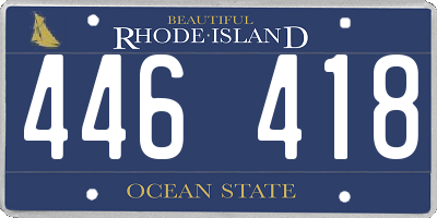 RI license plate 446418