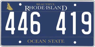 RI license plate 446419