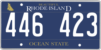RI license plate 446423
