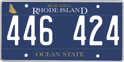 RI license plate 446424