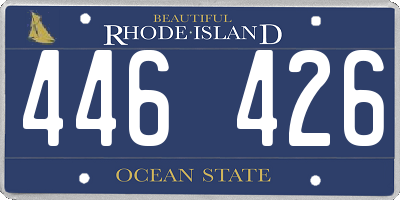 RI license plate 446426