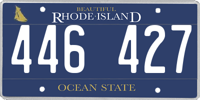 RI license plate 446427