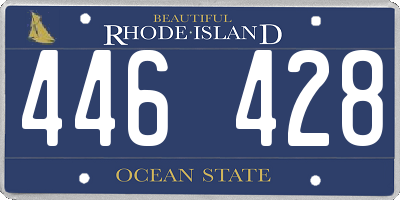 RI license plate 446428