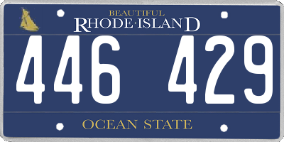 RI license plate 446429