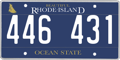 RI license plate 446431