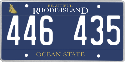 RI license plate 446435