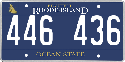 RI license plate 446436