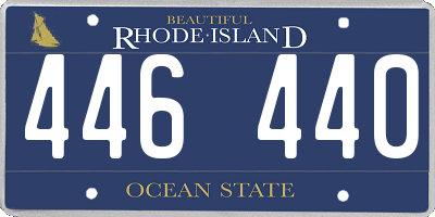 RI license plate 446440