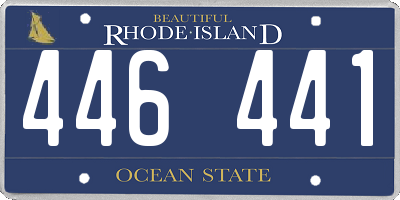 RI license plate 446441
