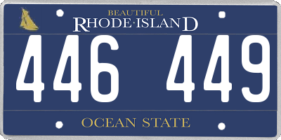 RI license plate 446449