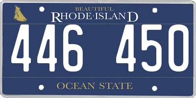 RI license plate 446450
