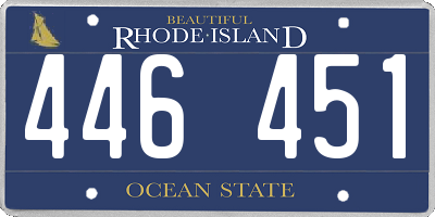 RI license plate 446451