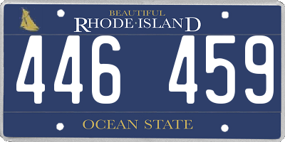 RI license plate 446459