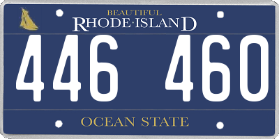 RI license plate 446460