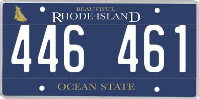 RI license plate 446461