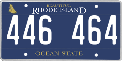 RI license plate 446464