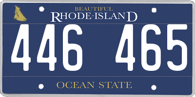 RI license plate 446465