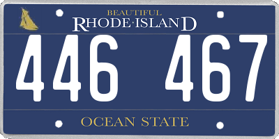 RI license plate 446467