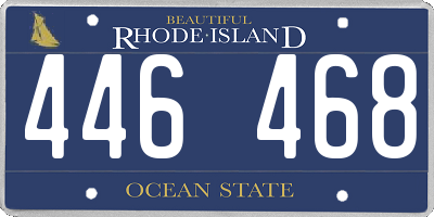 RI license plate 446468