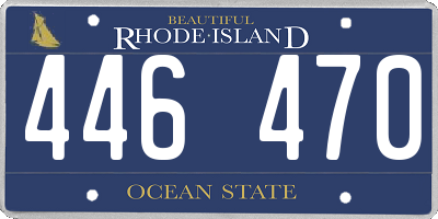 RI license plate 446470
