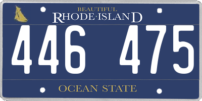 RI license plate 446475