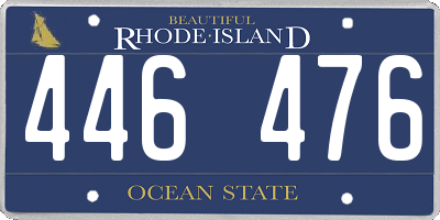 RI license plate 446476