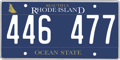 RI license plate 446477