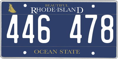 RI license plate 446478