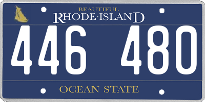 RI license plate 446480