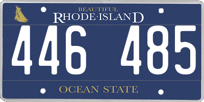 RI license plate 446485