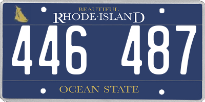 RI license plate 446487