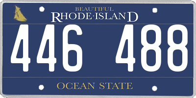 RI license plate 446488