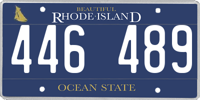 RI license plate 446489