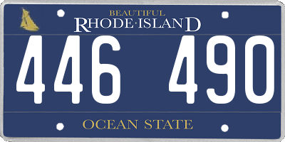 RI license plate 446490