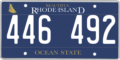 RI license plate 446492