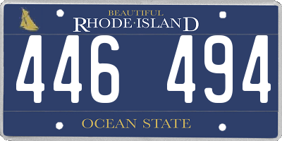RI license plate 446494