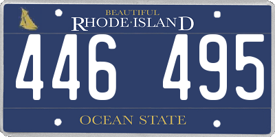 RI license plate 446495