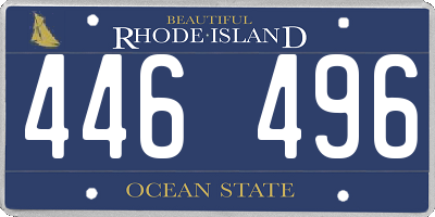 RI license plate 446496