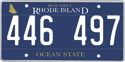 RI license plate 446497