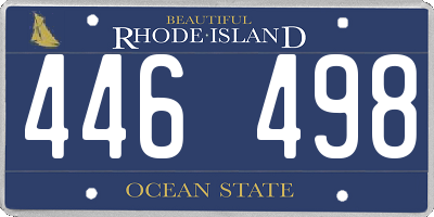 RI license plate 446498