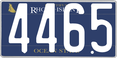RI license plate 4465