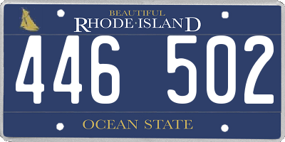 RI license plate 446502