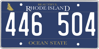 RI license plate 446504