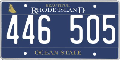 RI license plate 446505