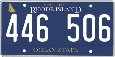 RI license plate 446506