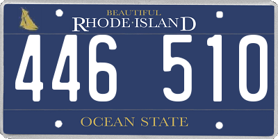 RI license plate 446510