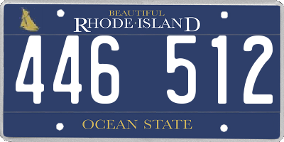 RI license plate 446512